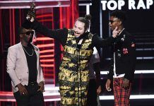 Post Malone sigue su exitoso camino y gana premio Billboard como «Top Rap Song»
