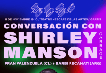 Shirley Manson participará en un conversatorio gratuito junto a Ruidosa