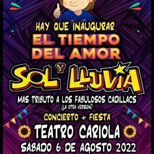 Sol y Lluvia se presenta en vivo en el Teatro Cariola + Tributo a Fabulosos Cadillacs