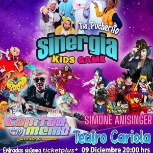 Sinergia Kids se presentará junto a la Tía Pucherito, Capitán Memo y Simone Anisinger