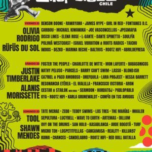 ¡Revisa el cartel por día de Lollapalooza 2025!