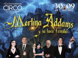 Merlina Addams y su loca familia llegan a Extraordinario Circo en este Halloween